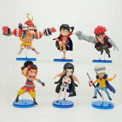 Mô hình OnePiece Bộ 6 nhân vật Luffy Ussop Franky Kid Boa Law - Cao 7cm - nặng 500gram - Figure OnePiece - No Box - N3-K42-T2-S3