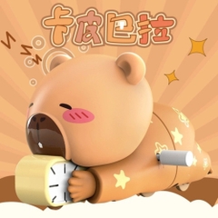 Mô hình capy bara nằm chạy cót - Cao : 5.5cm - Dài : 10cm - Hộp Màu N5