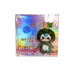 hộp pack thẻ baby three a - 1 Hộp = 32PACK - Mỗi pack có 5 thẻ- Cao 13cm - rộng 14cm n3-k20-t5-s3