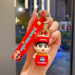 móc khóa shin cosplay lon nước - dây dài 11cm mô hình cao 6cm - nặng : 50gram - no box N3-T3