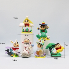 Mô Hình bộ 6 Shin bút chì cosplay - Cao 7-10cm - nặng 300gram - Figure Cậu Bé Bút Chì - bọc túi OPP - Hộp Màu - HM56 n3-k40-t3-s1