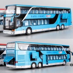 Mô Hình Xe Khách Màu xanh tỉ lệ 1:30 Hợp kim - bánh sau chạy cót - Dài 24cm - rộng 5cm - cao 7cm - nặng : 500gram - FULL BOX : box màu SKU : oto477a- K69-T5-S4