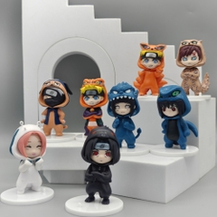 Mô Hình bộ 8 naruto cosplay động vật - Cao : 9cm - Nặng : 290gram - Figure Naruto - Bọc Túi - No Box N3-K60-T4-S3