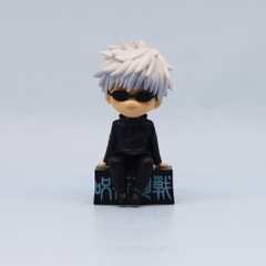 Mô Hình Gojo Satoru Tóc trắng Đeo kính - Cao 11cm - nặng 100Gram - Box màu   : bọc túi OPP - Figure anime Jujutsu Kaisen - N1-K39-T3-S2