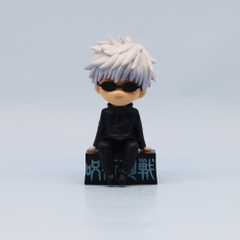 Mô Hình Gojo Satoru Tóc trắng Đeo kính - Cao 11cm - nặng 100Gram - Box màu : bọc túi OPP - Figure anime Jujutsu Kaisen