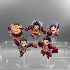 Mô hình OnePiece Bộ 5 Luffy gear 4 trạng thái Snack man - Cao 9-10cm - nặng 300gram - Phụ kiện : Đế - Figure One Piece - Bọc Túi - Hộp Màu : N3-K44-T3-S2