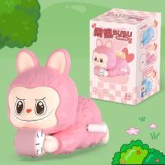 mô hình labubu chạy cót - cao : 5.5cm dài 10cm - figure shin - hộp màu - n5