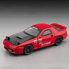 Mô Hình Xe Mazda RX-7 Màu Đỏ , tỉ lệ 1:32 Hợp kim có thể mở cửa - bánh sau chạy cót - Dài 16cm - rộng 6.3cm - cao 4.7cm - FULL BOX : box màu SKU : oto554c  - ( VAT 003-01-130 )- K51-T3-S3