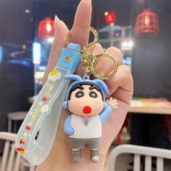 móc khóa shin mũ xanh - dây dài 11cm mô hình cao 6cm - nặng : 50gram - no box N3-T3