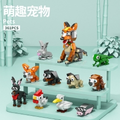 Combo 10 Mẫu Bộ Lắp Ghép Động Vật - (10 Mẫu nhỏ lắp thành 1 mẫu to) - SKU: LG-9101 ( VAT 001-C10-30 ) - K122-T1-S1-2-3-4-5-6-7