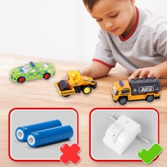 Bộ 3 xe phương tiện công trình xây dựng hợp kim , tỉ lệ 1:64 - Dài 8.7cm - rộng 3.2cm - cao 4.6cm- SKU : oto-QZ616-C - ( Vat : 003-03-30 )