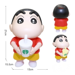 Hàng Rỗng Nhẹ - Mô Hình Shin uống nước áo đỏ dáng đứng - Cao : 21cm - Nặng 300gram - No Box