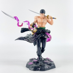 Mô Hình One Piece Zoro vác kiếm đầu quấn khăn - Cao 20cm - Nặng 500gram - Phụ kiện :  Kiếm - Figure anime One Piece - Bọc Túi Opp - No Box N1-K56-T2-S3