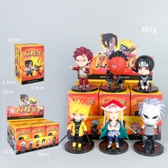 Mô hình Naruto Bộ 6 nhân vật Naruto Chibi - Cao 7-9.5cm - nặng 300gram - Figure Naruto - Hộp Màu - K33-T2-S3