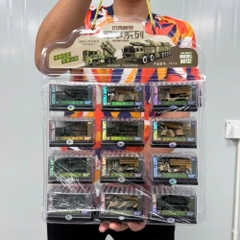 ( Giá 1 xe - Vỉ 12 xe - Đặt số lượng 12 )- Mô Hình 1 vỉ 12 Xe Quân Sự kèm khay đựng - Cao 5.5cm - Ngang 8cm - Rộng 4.5cm  - Vỉ Nhựa SKU : oto547 - ( VAT : DCM473-10 )