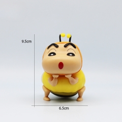 Mô Hình Shin bút chì cosplay Ong Vàng - Cao 9.5cm - nặng 300gram - Figure Cậu Bé Bút Chì - No Box - K16-T3-S3