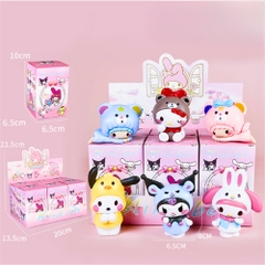 bộ 6 kuromi áo mưa siêu dễ thương , blind box - Cao 5-8cm - Nặng 363gram - Bọc túi - Hộp Màu - K31-T1-S8