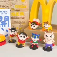 Mô Hình bộ 6 Shin bút chì cosplay - Cao 4.5-6.5cm - nặng 300gram - Figure Cậu Bé Bút Chì - bọc túi OPP - hộp màu n3-k33-t3-s2