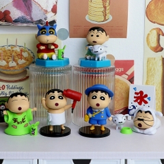 Mô Hình bộ 6 Shin bút chì - Cao 4-8cm - nặng 300gram - Figure Cậu Bé Bút Chì - bọc túi OPP - Hộp Màu - Hm36 n3-k48-t1-s1