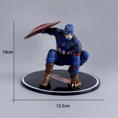 Mô Hình Avenger Captain America Đội Trưởng Mỹ - Cao 10cm - Rộng 13.5cm - Nặng 250gram - Figure Avenger - No Box : Bọc túi OPP - N1-K37-T1-S5