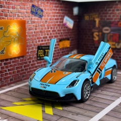 Mô Hình Oto ferari màuxanh vạch nâu . tỉ lệ 1:36 - Chạy Cót - Có Kèm Đế - Dài 12cm - rộng 5cm - cao 4cm - nặng : 400gram - FULL BOX . SKU : oto522b - K114A81 - K52-T3-S8