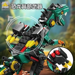 Đồ Chơi Lắp Ghép Khủng Long T-REX Xanh - Hộp Dài : 35cm - Ngang : 25cm - Nặng : 1000gram - Full Box - SKU : LG-03-02 -  K58-T4-S4