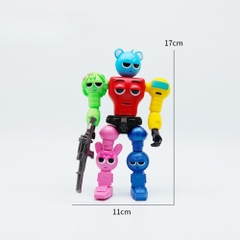 Mô Hình Robot Đầu Xanh Lắp Ghép Ngộ Nghĩnh - Cao : 18cm Nặng 182gr - No Box - K32-T2-S10