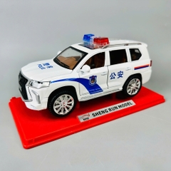 Mô Hình Xe cảnh sát 1:24 lexus trắng Hợp kim có thể mở cửa - Âm thanh Đèn - Dài 22cm - rộng 9cm - cao 6.3cm - nặng : 800gram - FULL BOX : box màu SKU : oto473d - K55-T2-S9