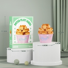 Combo 3 bộ lắp ghép chậu hoa- 56 hạt - Full Box - Sku : LG-W1503-02 ( VAT 001-C3-11 ) - K116-T2-S2