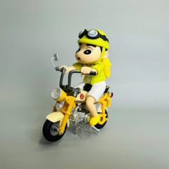 Mô Hình shin áo vàng lái xe máy cao 12cm nặng 300g , Figure shin - Hộp Màu - N1-K7-T2-S2