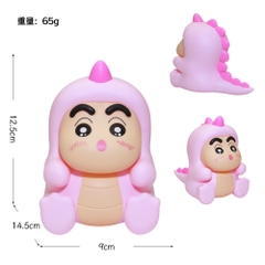 Hàng Rỗng Nhẹ - Mô Hình Shin khủng long hồng - Cao : 12.5cm - Nặng 200gram - No Box