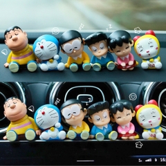 Mô hinh Bộ 6 Nhân Vật Doremon Ngồi Ngủ blind box  . Cao 4-5cm , nặng 260gram - Hộp Màu - K24-T3-S9