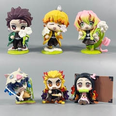 Hàng Cao Cấp -  Mô hình Kimetsu - Bộ 6 Nhân Vật Lưỡi Quỷ - Cao : 6-9cm - Nặng : 400gram - Kimetsu No Yaiba - No Box - N3-K45-T1-S3