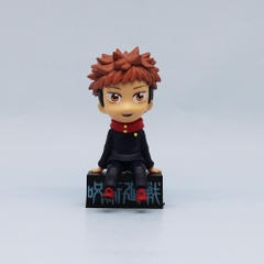 Mô Hình Itadori Yuji dáng ngồi - Cao 11cm - nặng 100gram - Box màu : bọc túi OPP - Figure anime Jujutsu Kaisen