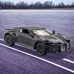 Mô Hình Xe Bugati chiron màu Đen tỉ lệ 1:43 Hợp kim có thể mở cửa - bánh sau chạy cót - Dài 10.5cm - rộng 4.5cm - cao 2.6cm - FULL BOX : box màu SKU : oto552f - (VAT: 003-01-35) - K54-T2-S3