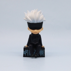 Mô Hình Gojo Satoru bịt mắt dáng ngồi - Cao 11cm - nặng 100Gram - Box màu  : bọc túi OPP - Figure anime Jujutsu Kaisen - N1-K40-T2-S3
