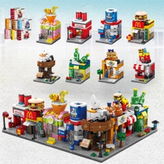 ( Giá 1 con - Bộ 8 con - Đặt Số Lượng 8 ) Bộ Lắp Ghép Mô Hình Cửa Hàng - Full Box - Sku : LG-8924 ( VAT 001-C8-90 ) K120-T1-S9-10