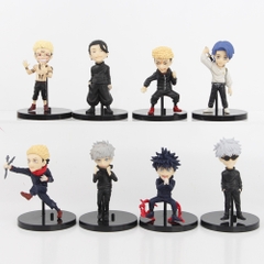 Mô Hình Jujutsu Kaisen bộ 8 chú thuật hồi chiến - Cao 8-9cm - nặng 200gram - No Box : bọc túi OPP - Figure anime Jujutsu Kaisen - N3-K43-T1-S2