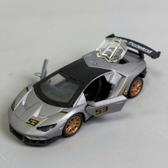 Mô Hình Xe Lamborghini Màu Xám Bánh Vàng tỉ lệ 1:36 Hợp kim có thể mở cửa - bánh sau chạy cót - Dài 12cm - rộng 5cm - cao 4cm - nặng : 300gram - FULL BOX : box màu SKU : oto484b- K67-T1-S7