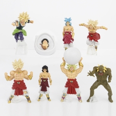 Mô hình DragonBall Bộ 8 nhân vật Broly cao 11cm - Nặng : 300gram - Dragon Ball - No Box N3-K50-T1-S1