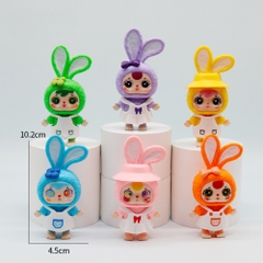 Mô Hình bộ 6 baby three thỏ trở về - Cao : 10.2cm - Nặng : 500gr - No Box - K21-T2-S8