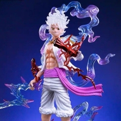 Bản 28cm Box Nhựa  Hộp bóng kính - Mô hình OnePiece- Luffy Gear 5 Nika trắng Cao 28cm bản có vũ khí cầm tay  - OnePiece  - Có Hộp Đẹp - N4-K15