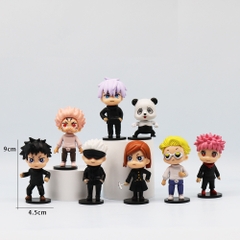 Mô Hình Jujutsu Kaisen bộ 8 chú thuật hồi chiến - Cao 9cm - nặng 200gram - bọc túi OPP - Figure anime Jujutsu Kaisen - Hộp Màu n3-k41-t4-s1