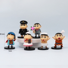 Mô Hình bộ 6 Shin bút chì cosplay - Cao 7-10cm - nặng 300gram - Figure Cậu Bé Bút Chì - bọc túi OPP - Hộp Màu - HM126 N3-K34-T2-S1