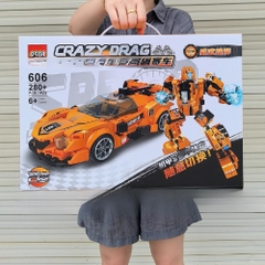 Đồ Chơi Lắp Ghép Lego Autobot Màu Cam , 2 in 1  - 280 hạt - Full Box - Sku : LG-43-04