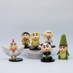 Mô Hình bộ 6 Shin động vật - Cao 8-11cm - nặng 300gram - Figure Cậu Bé Bút Chì - bọc túi OPP - Hộp Màu - Hm33 n3-k49-t2-s1