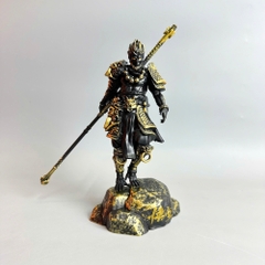 Mô Hình Tôn Ngộ Không vàng đen dáng đứng - Cao 19.5cm - nặng 200gram - Phụ kiện : đế + gậy -  Figure Wukong -  No box