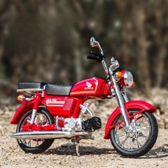 Mô Hình Xe honda CD50 đỏ tỉ lệ 1:10 Hợp kim - bánh sau chạy cót - Dài 20cm - rộng 9cm - cao 12cm - nặng : 200gram - FULL BOX : box màu SKU : oto478b - K63-T5-S9