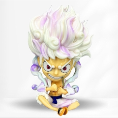 Mô Hình OnePiece luffy gear 5 chibi dáng ngồi - cao 10cm - nặng 100gram no box - Figure One Piece - N1-K53-T1-S2