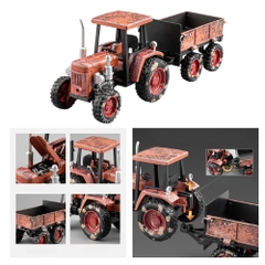 Mô Hình xe máy cầy màu nâu tỉ lệ 1:24 Hợp kim - bánh sau chạy cót - Dài 26cm - rộng 9cm - cao 10cm  - nặng : 250gram - FULL BOX : box màu SKU : oto479b - K69-T5-S2